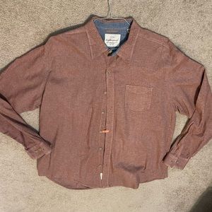 Men’s Original Weatherproof Vintage Long sleeve button down coral Shirt Size XXL